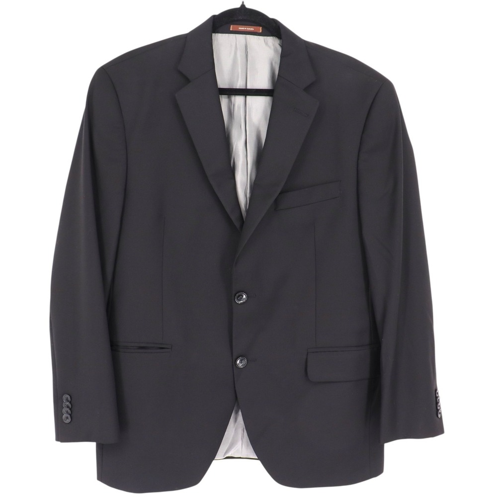 Peter Millar Flynn Classic Fit Wool Blazer Size 40S Black 2 Button Sport Coat